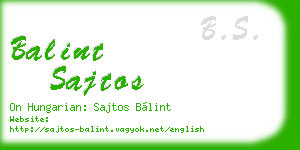 balint sajtos business card